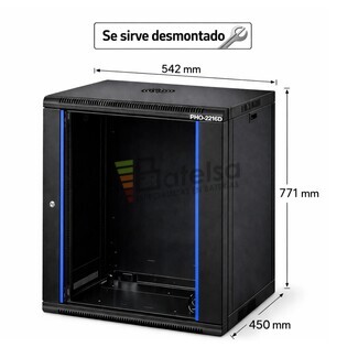 Armario Rack 16U 542x450 mm desmontado | Mural Phasak ECO PHO 2216-D